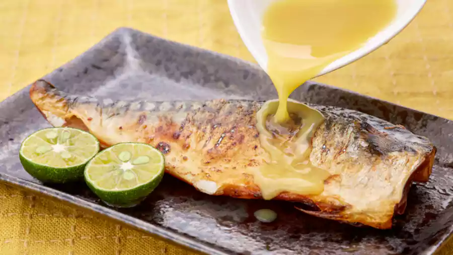 焼き魚にも青切りシークヮーサー