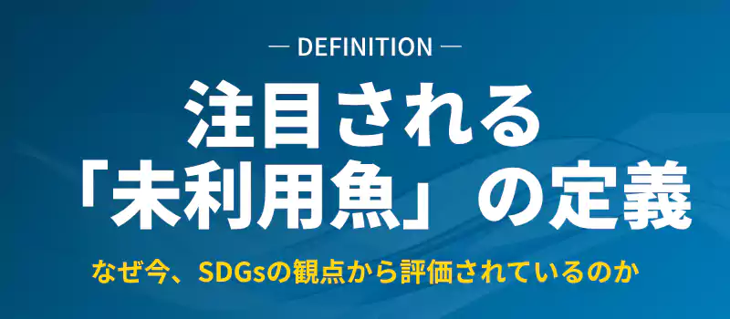 未利用魚の定義と背景を説明するバナー