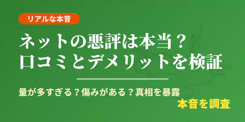 らでぃっしゅぼーやの悪い口コミやデメリットの真相を検証したバナー